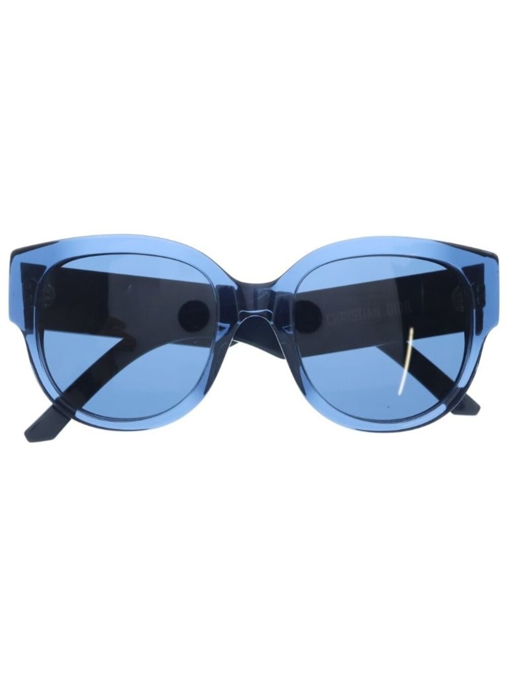 Dior Wildior BU Butterfly Temple Logo Sunglasses Eyewear Navy